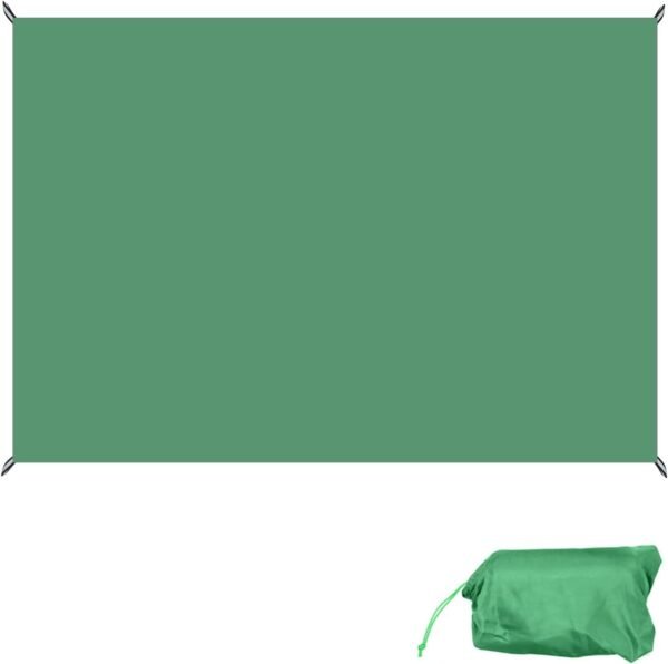 Multifunctional Tarp Waterproof with Carry Bag for Tent Ultralight Outdoor Tent Footprint for Ground Camping Hiking (Green-57.1" x39.4")