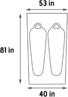 2 Footprint, Lightweight, Water Resistant, Fitted Ground/Camping Tarp Footprint  2 Person Tent