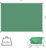Multifunctional Tarp Waterproof with Carry Bag for Tent Ultralight Outdoor Tent Footprint for Ground Camping Hiking (Green-57.1" x39.4")