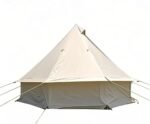 Spacious 4 Person Yurt Tent with Stove Jack, 4-Season Glamping Bell Tent, Waterproof 210D Oxford Cloth, for Family Camping & Outdoor Parties, 9.8x9.8x6.6 FT