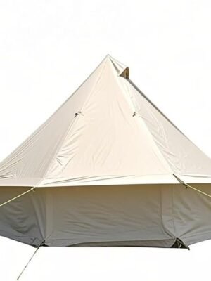 Spacious 4 Person Yurt Tent with Stove Jack, 4-Season Glamping Bell Tent, Waterproof 210D Oxford Cloth, for Family Camping & Outdoor Parties, 9.8x9.8x6.6 FT