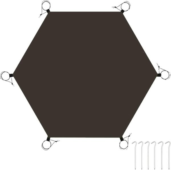 Large Hexagonal Tent Footprint Multifunctional Floor Mat Camping Gear Must Haves Hiking and Survival Gear Tarp Tent Moisture-proof Floor Mat