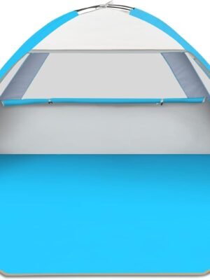 Beach Tent Sun Shelter for 3/4-5/6-7/8-10 Person with UPF 50＋ UV Protection, Lightweight & Easy Setup Beach Shade Canopy, Portable Beach Shade Tent Beach Cabana