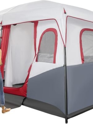 8-12 Person Outdoor Camping Tent 2 Room, Portable Cabin Huge Tent with Carrying Bag & Weatherproof Instant, Large Multi Room Family Tents for Camping, Picnics, Backpacking Hiking Car Traveling