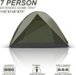 Camping Tent for 6-8 Person Waterproof/Windproof/Ventilation Family Dome Tents with Large Rainfly,Portable with Carry Bag Family Camping,Outdoor Hiking&Traveling