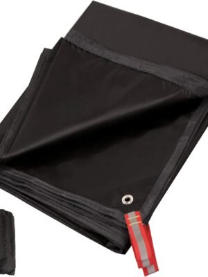 Ultralight Tent Footprint, PU 2000 Waterproof Camping Tent Tarp with Drawstring Carrying Bag for Ground Camping Hiking (55"x87" UL Black)