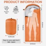 Sleeping Bags Portable Waterproof Camping Sleeping Bag for Adults Kids 4 Seasons Cold Weather or Warm Backpacking Hiking Travel Indoor Outdoor Use