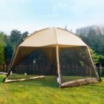 Screen House Tent 11x11 Ft Mesh Net, Outdoor Camping Screen Room Sun Shade Gazebo Shelter Included Carry Bag, Easy Setup & Waterproof, Perfect for Family Picnic, Backyards, BBQ and Party
