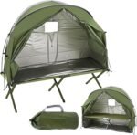 Cot Tent,Foldable Camping Cot with Tent,Portable Single Sleeping Camping Bed with Carry Bag,Versatile for Solo Campers and Outdoor Relaxation
