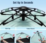 Deluxe Pop Up Beach Tent Sun Shade Shelter for 3-4/5-6 Person, UV Protection, Extendable Floor with 3 Ventilating Windows Plus Carrying Bag, Stakes, and Guy Lines