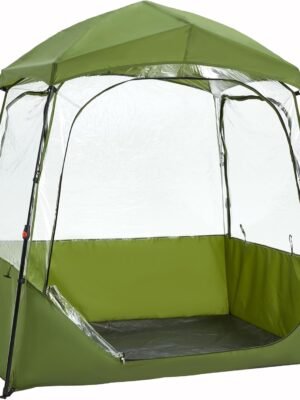 1-4 Person Sports Tent, All Weather Pod with 540° Clear View, Waterproof Pod with Carrying Bag, Easy Setup, Portable Sports Tent Pop Up Shelter for Soccer Games, Fishing & Outdoor Events