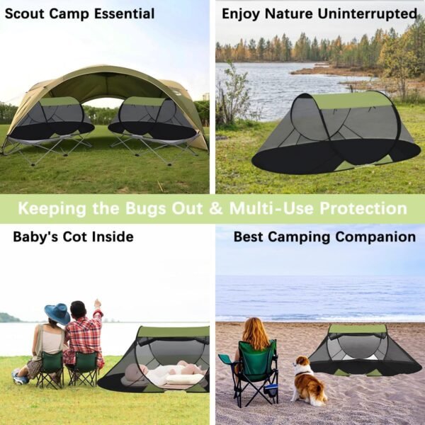 Pop Up Mosquito Tent for Camping,1 Person Camping Tent with Bug Screen Tent,Mosquito Net Foldable Portable for Adults Kids