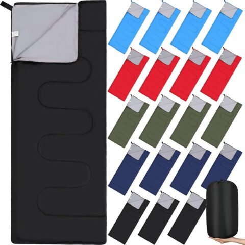 20 Pack Camping Sleeping Bulk 4 Season Cold Weather Sleeping Bag Waterproof Lightweight Compact Sleeping Bag for Backpacking Camping Hiking Travel Outdoor