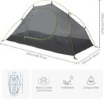 1 Person Tent, Waterproof Easy Set up Free Standing Single Person Tent, Lightweight Backpacking Tent for 1 Person, One Person Tent with Footprint Included