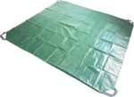 7x7 Ft Yard Garden Leaf Tarp W/ 4 Handles Waterproof Tarp for Sandbox Cover,Outdoor Tarpaulin,Lawn Debris,Landscape Pruning,Leaf Hauler,Tent Footprint,Camping Tent Mat,Patio Table,Yard Fire Pit Cover