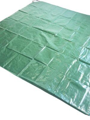 7x7 Ft Yard Garden Leaf Tarp W/ 4 Handles Waterproof Tarp for Sandbox Cover,Outdoor Tarpaulin,Lawn Debris,Landscape Pruning,Leaf Hauler,Tent Footprint,Camping Tent Mat,Patio Table,Yard Fire Pit Cover