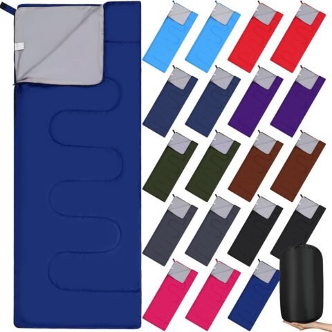 20 Pack Camping Sleeping Bulk 4 Season Cold Weather Sleeping Bag Waterproof Lightweight Compact Sleeping Bag for Backpacking Camping Hiking Travel Outdoor