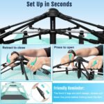 Deluxe Pop Up Beach Tent Sun Shade Shelter for 3-4/5-6 Person, UV Protection, Extendable Floor with 3 Ventilating Windows Plus Carrying Bag, Stakes, and Guy Lines