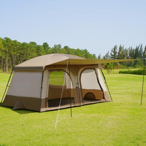 Tents,6-8 Person Camping Tent with Extended Vestibule,2 Room Weather Resistant Family Tents,Easy Install Waterproof Outdoor Tent for Backpacking and Camping Hiking