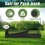 2 Pack 82.6 Inch Single Person Pop up Tent, 1 Person Foldable Mosquito Net Tent with Storage Bag for Outdoor Trips Camping