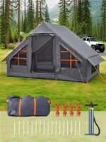 Inflatable Tents for Camping - Easy Blow Up Glamping Tent with Hand Pump, Waterproof PVC Air Inflatable Tent House for Family Weekend Camping